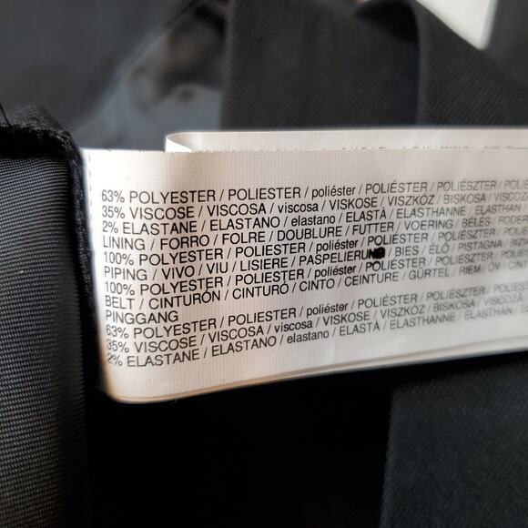 Mango Women's Size 8 NWT Belted Tapered Leg Pants Black - Picture 8 of 8